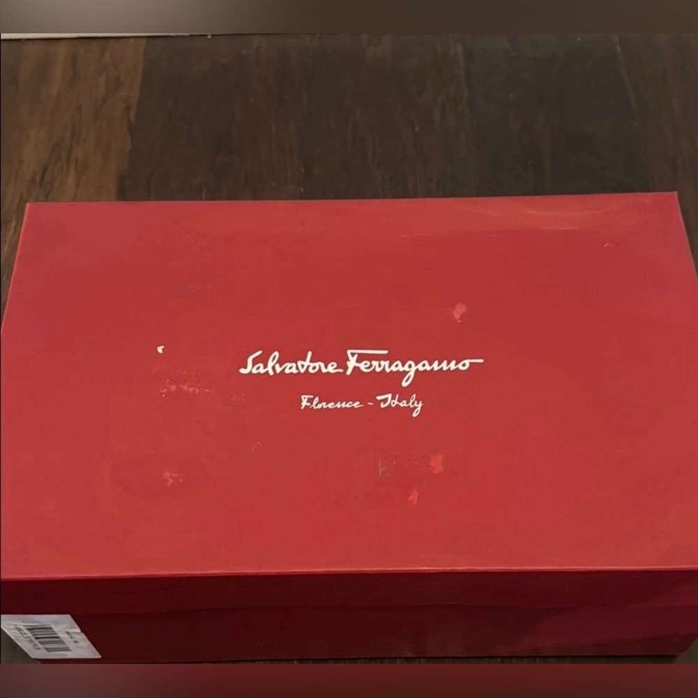 Men's SALVATORE FERRAGAMO 'Pompei' Hickory Calf Leather Loafers Size US 7.5 - D - Picture 6 of 9